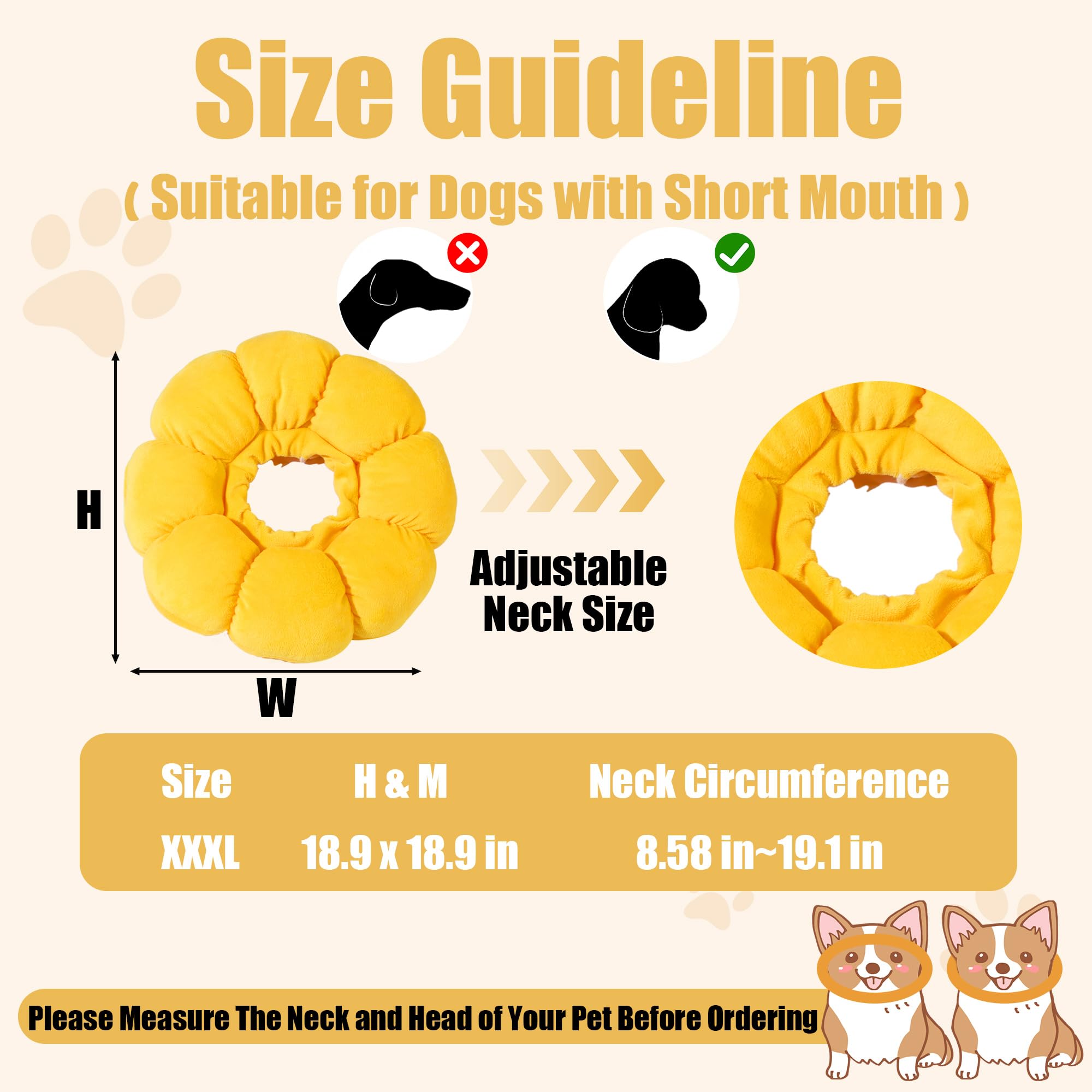 Foto 3 pulgar | Soft Dog Cone Hombys Para Perros Y Gatos Con Forma De Flor Xxxl - Venta Internacional.