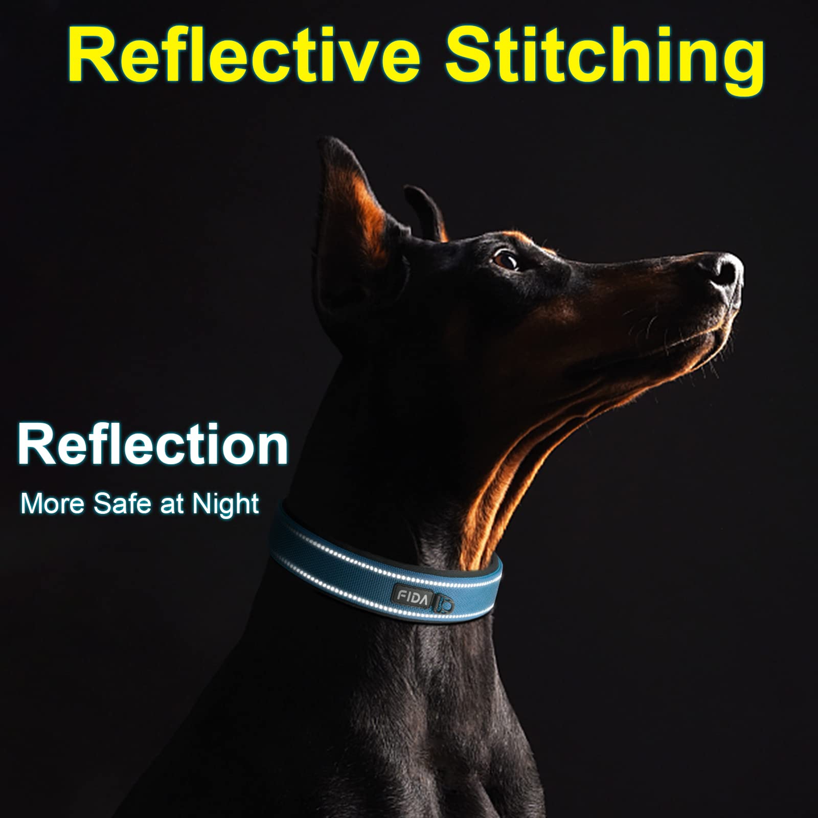 Foto 6 pulgar | Collar Para Perros Fida Heavy Duty, Acolchado De Neopreno, Para Razas Medianas - Venta Internacional.