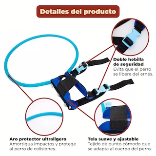 Foto 5 | Arnés Anticolisión Protector Para Perros Ciegos Talla Xs
