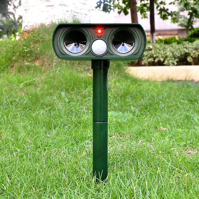 Foto 5 pulgar | Repelente De Animales Huoguo Recarga Solar Ultrasónica Verde - Venta Internacional.