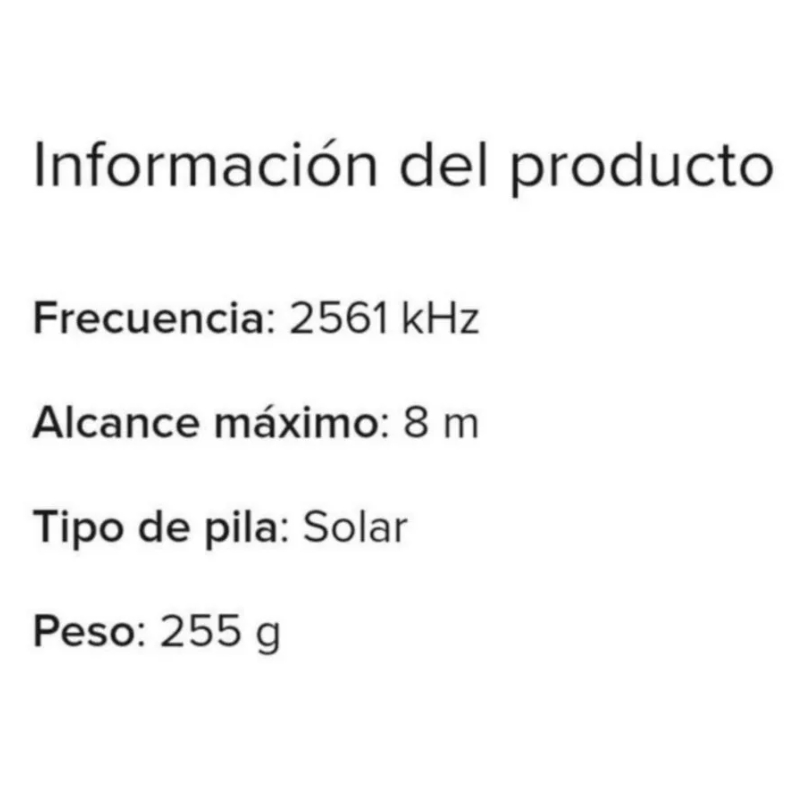 Foto 3 | Sensor Repelente Para Animales Solares Miki Imports - Venta Internacional.