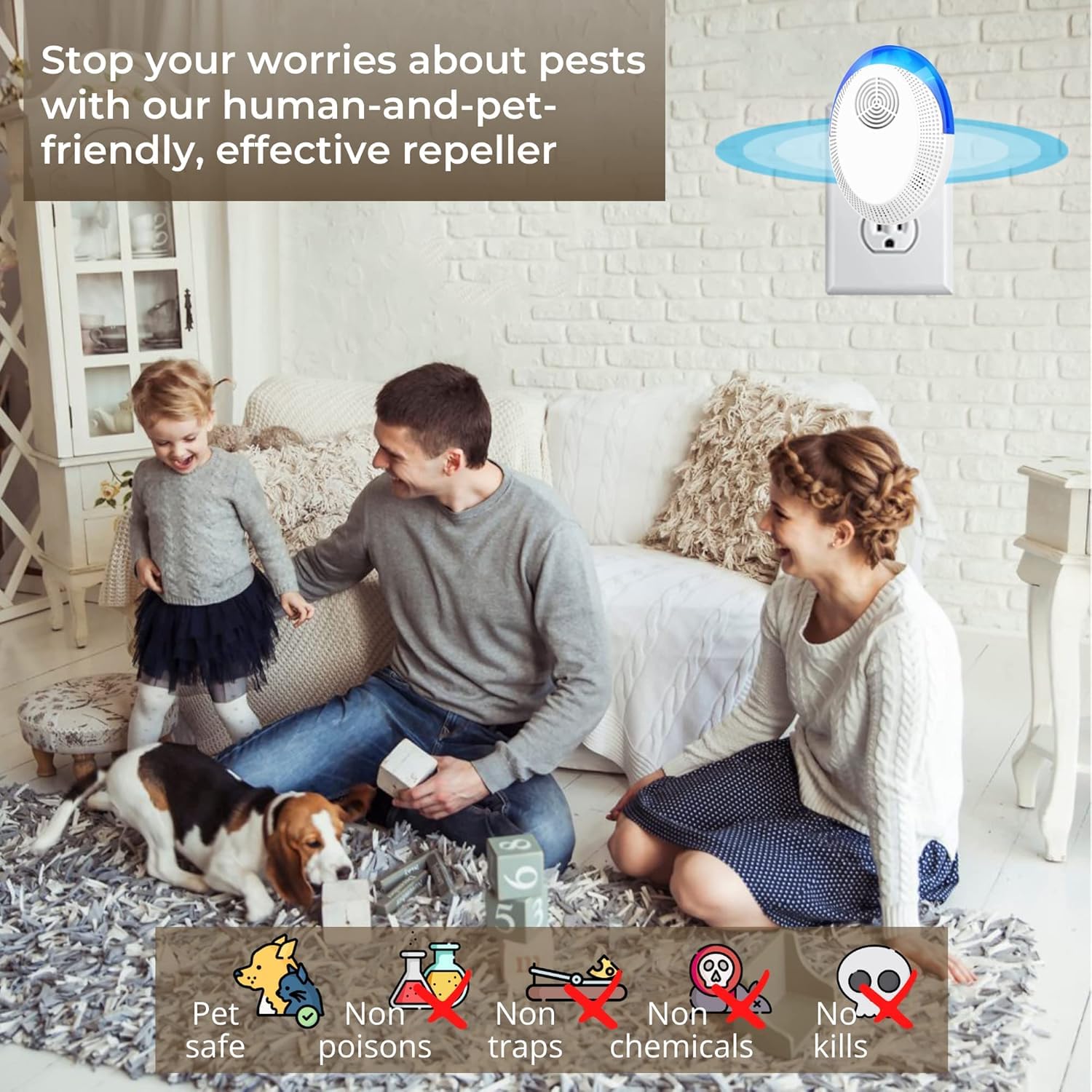 Foto 4 pulgar | Repelente Ultrasónico De Plagas Mitxpc, Paquete De 6 Unidades Para Roedores E Insectos - Venta Internacional.