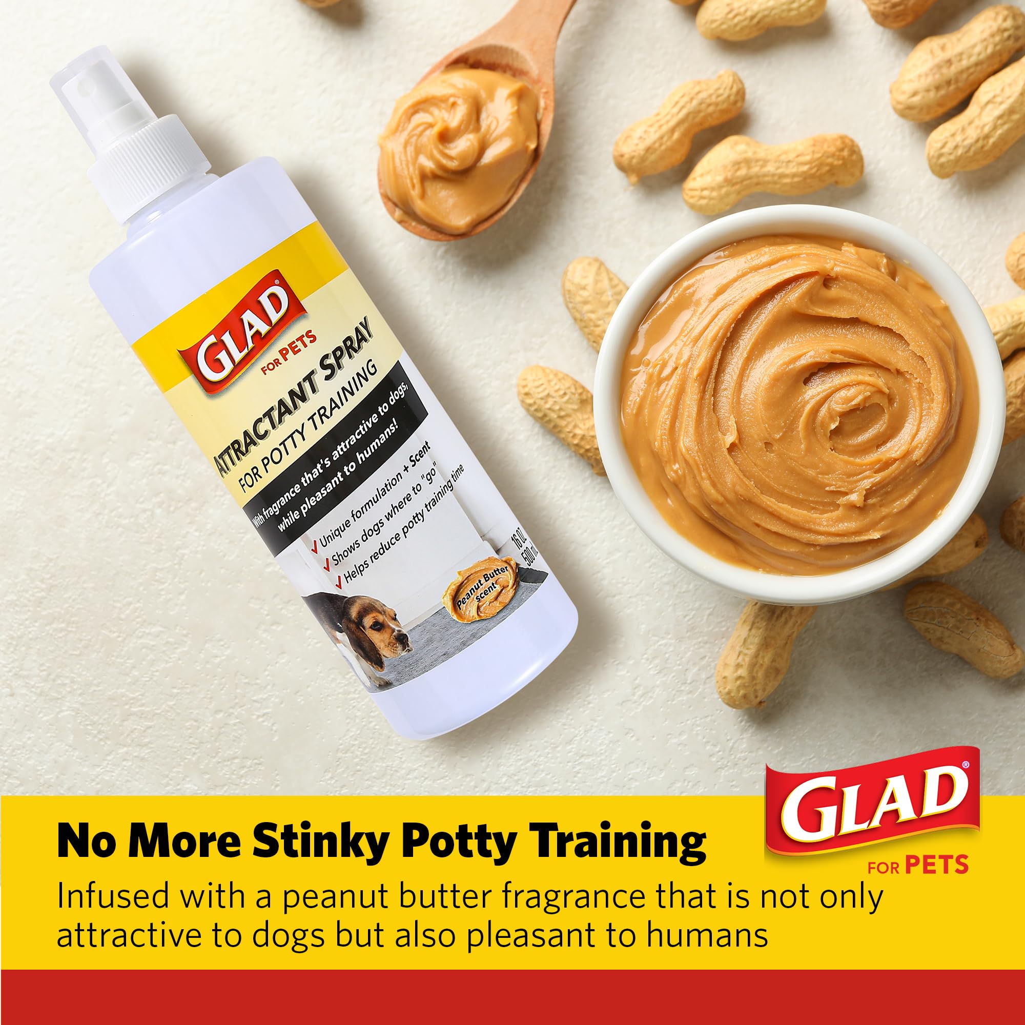 Foto 5 pulgar | Spray De Entrenamiento Para Ir Al Baño Glad For Pets, Atrayente, 473 Ml, Cacahuete - Venta Internacional.