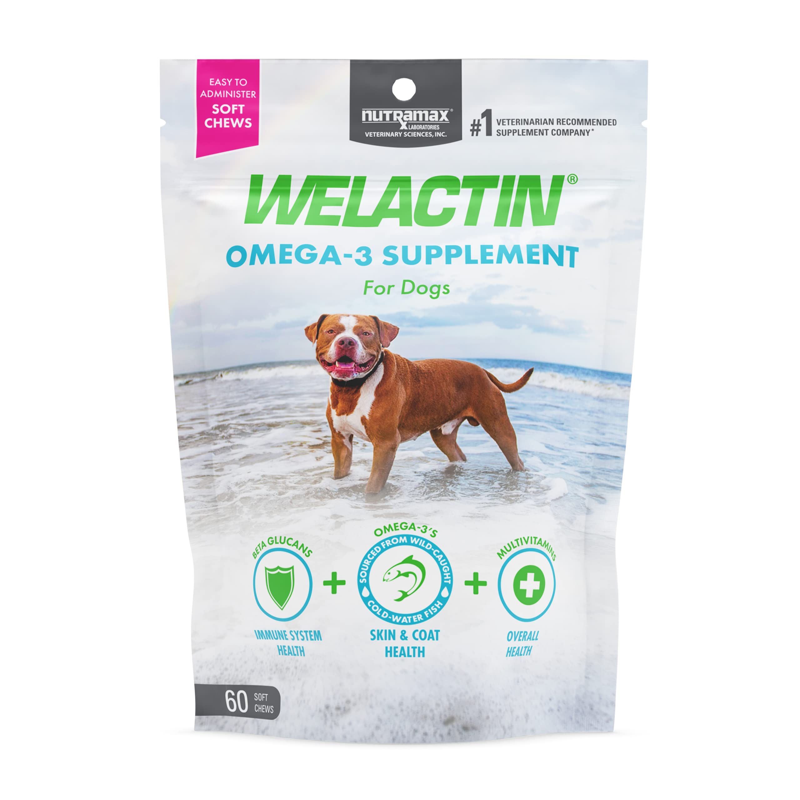 Foto 2 pulgar | Suplemento Nutramax Welactin Daily Omega-3 60 Unidades Masticables para Perros - Venta Internacional