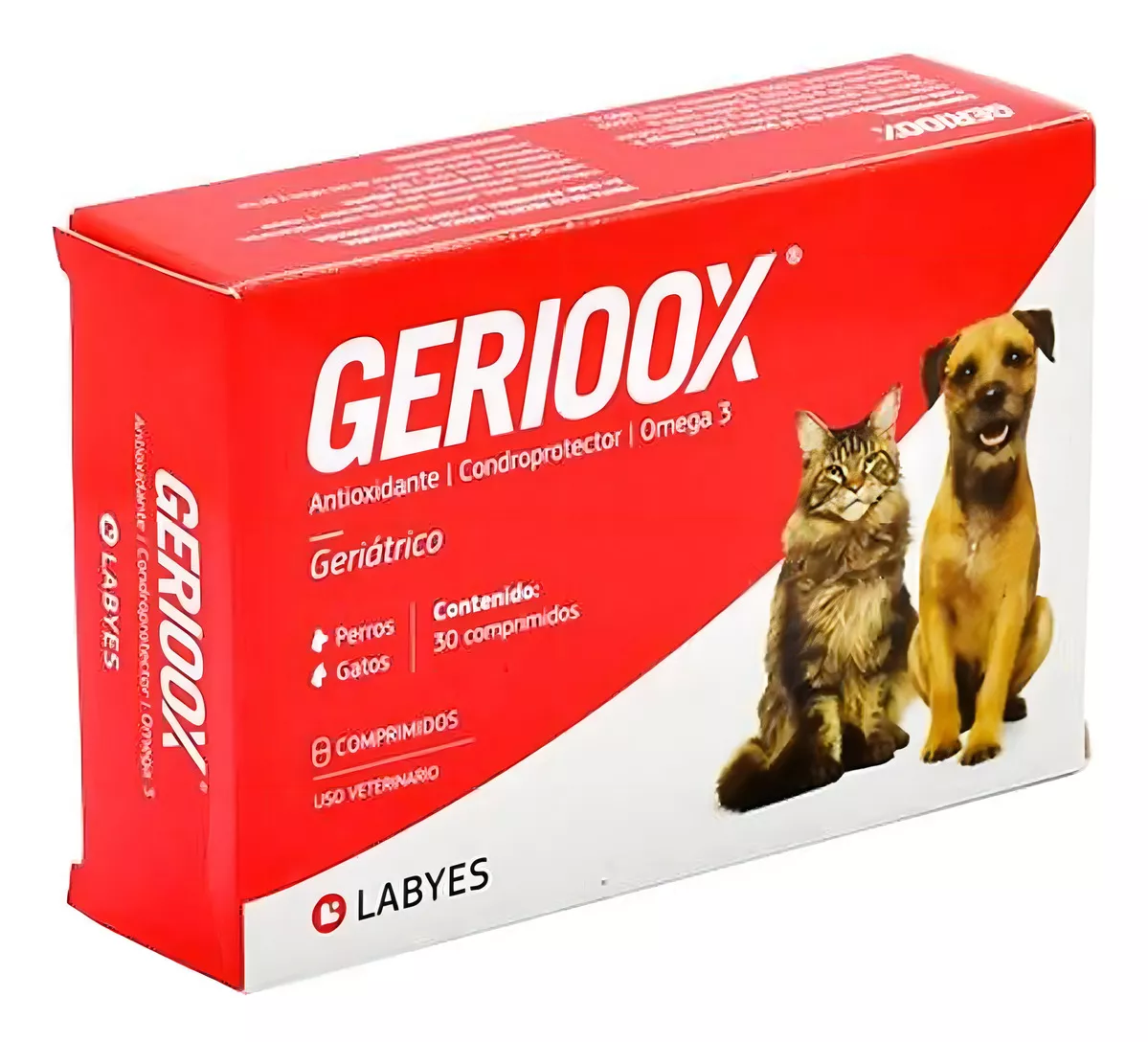 Gerioox Suplemento Vitamínico Perro, Gato Senior 30 Tabletas