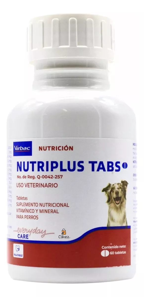 Virbac Nutriplus Tabs 60 Tabletas Vitaminas Para Perro
