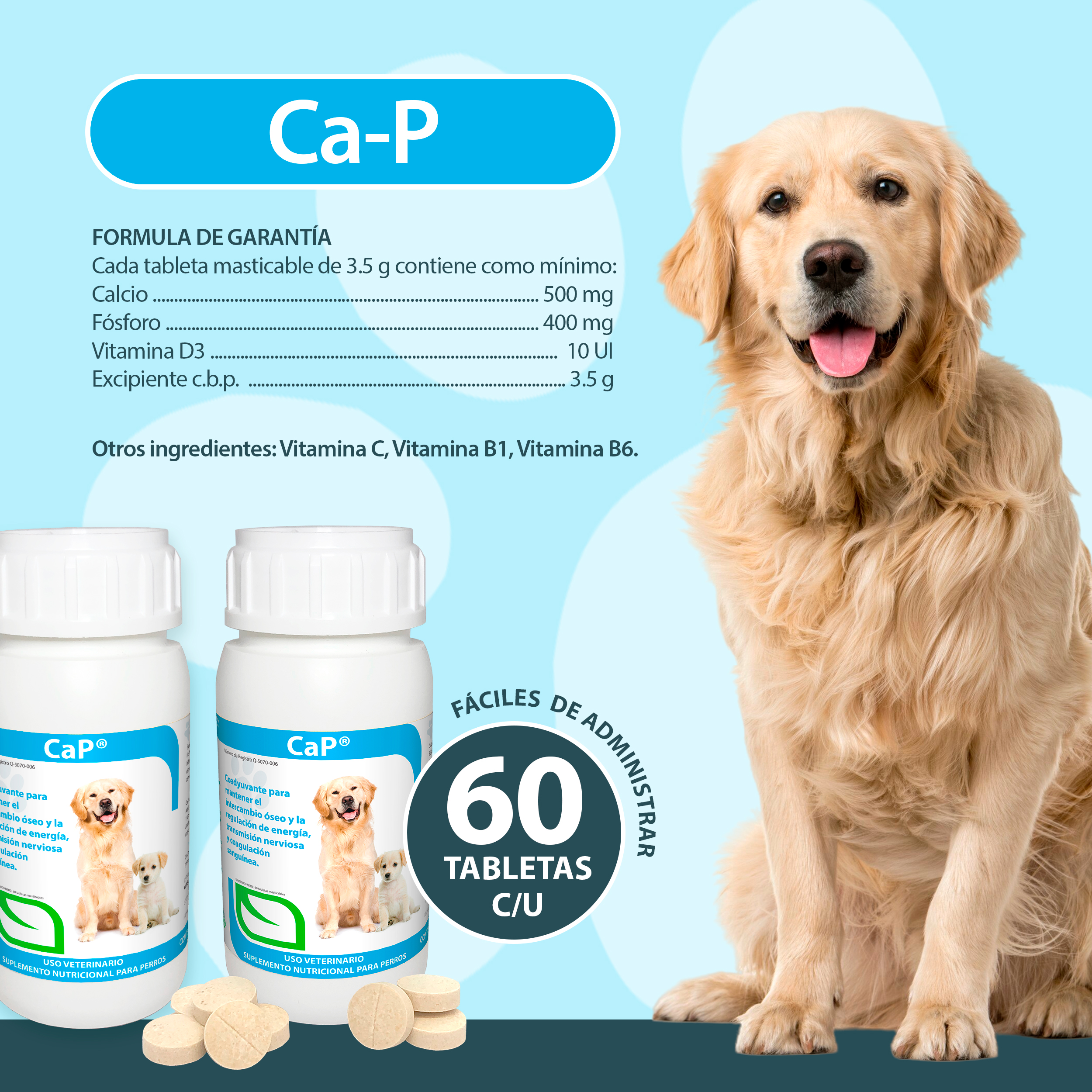 Foto 6 pulgar | Suplemento Nutricional con Vitaminas y Minerales en Tableta Masticable para Mascota
