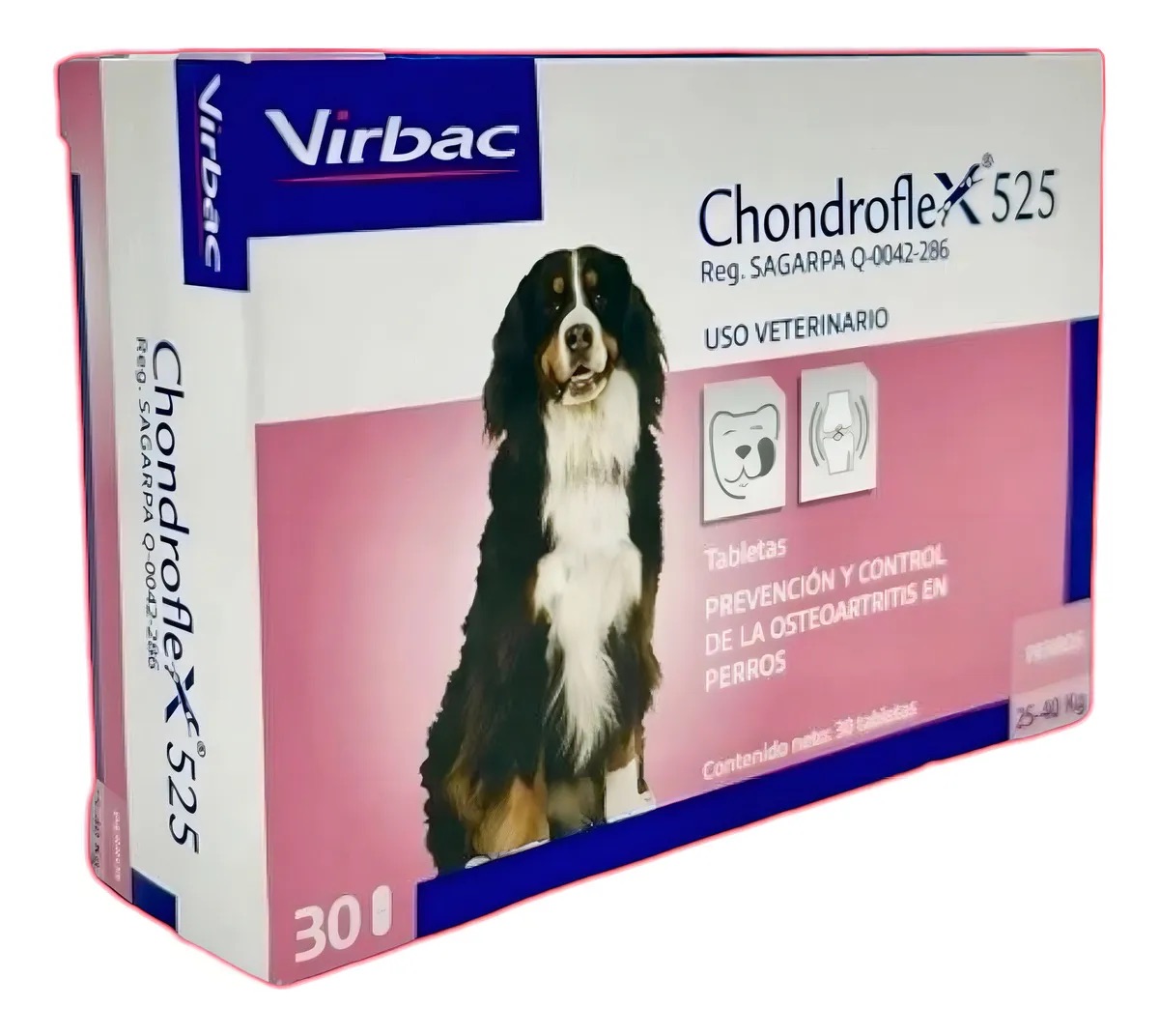 Foto 3 pulgar | Suplemento Articular para Perros Virbac Chondroflex 525 30 Tabs