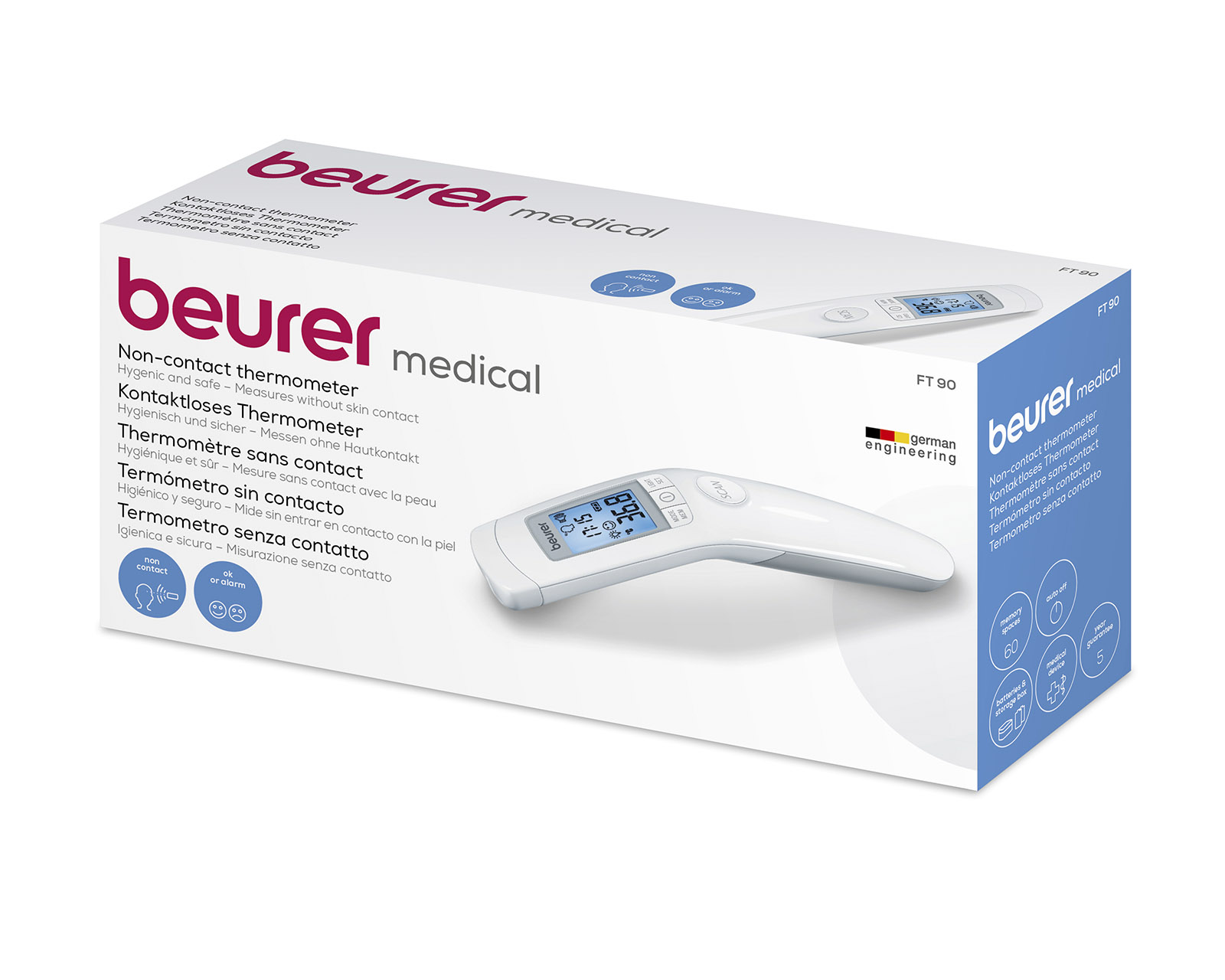 Foto 4 pulgar | Termómetro Digital Ft90 Beurer Blanco