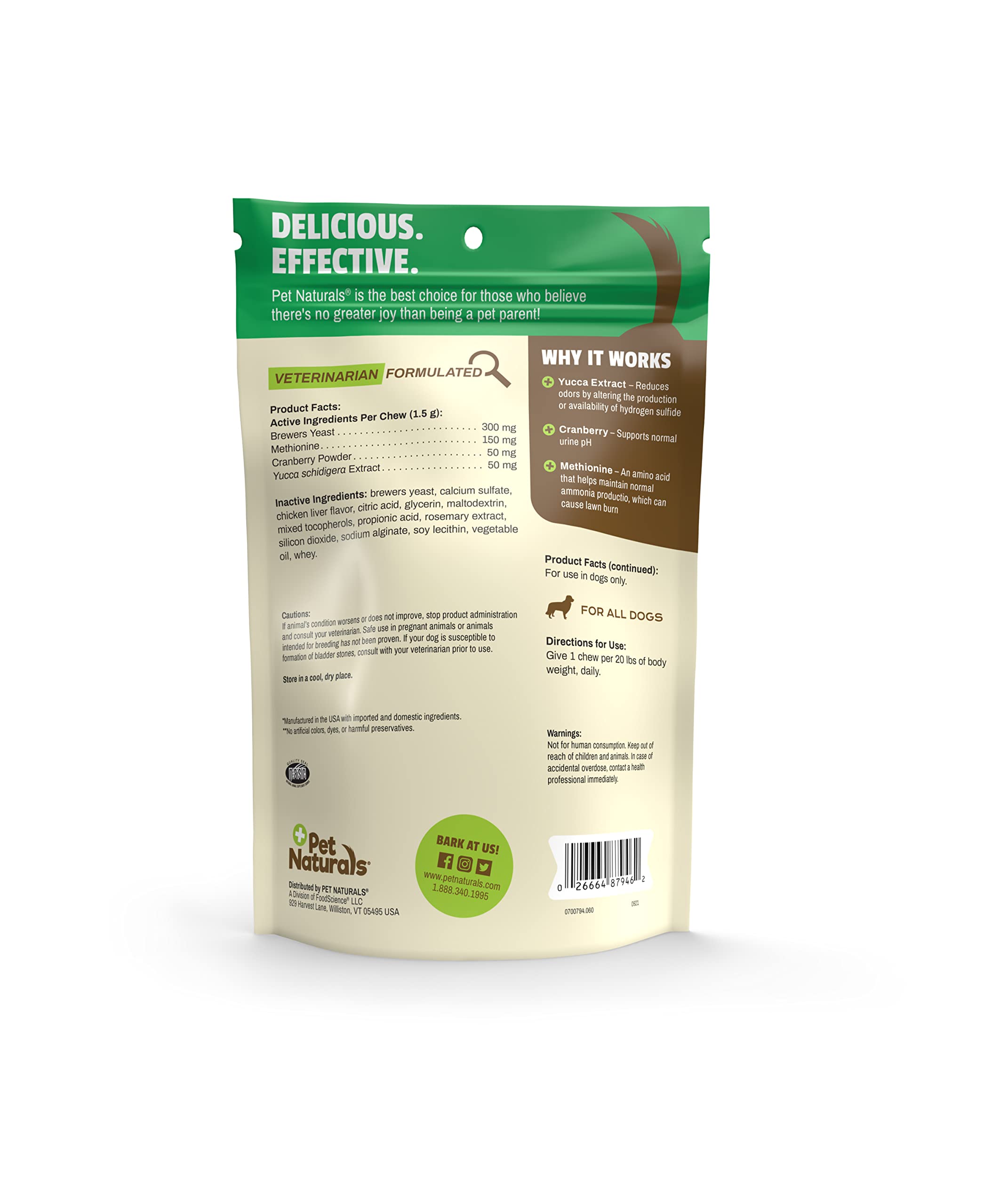 Foto 3 pulgar | Neutralizador de Orina para Perros Pet Naturals Lawn Aid 60 Masticables - Venta Internacional