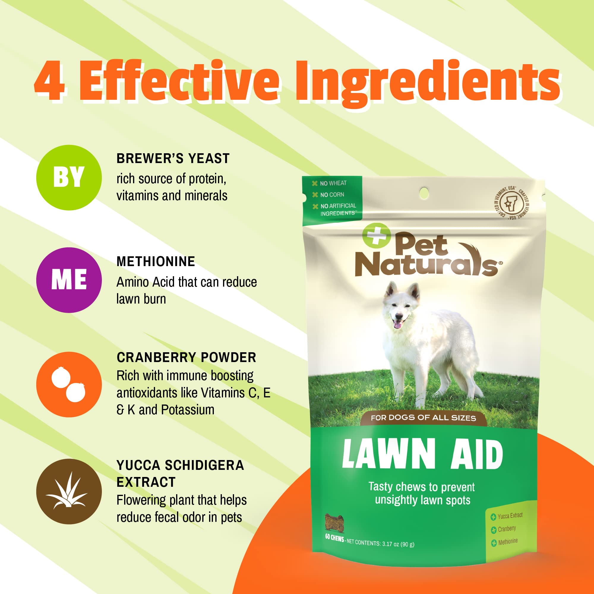 Foto 6 pulgar | Neutralizador de Orina para Perros Pet Naturals Lawn Aid 60 Masticables - Venta Internacional