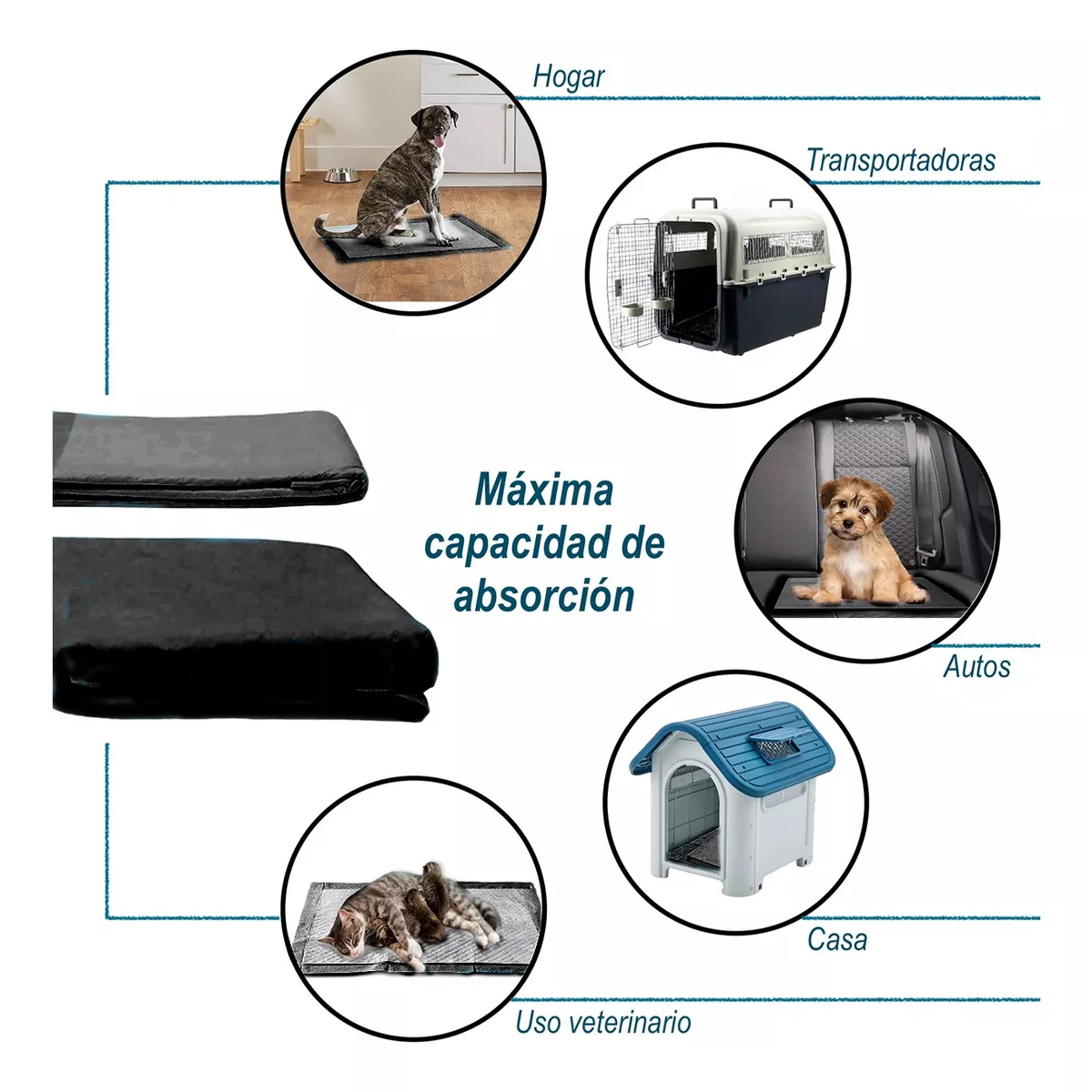 Foto 3 | Pañal De Entrenamiento Para Perros Y Gatos 50pz M Eo Safe Imports Esi-14716 Gris