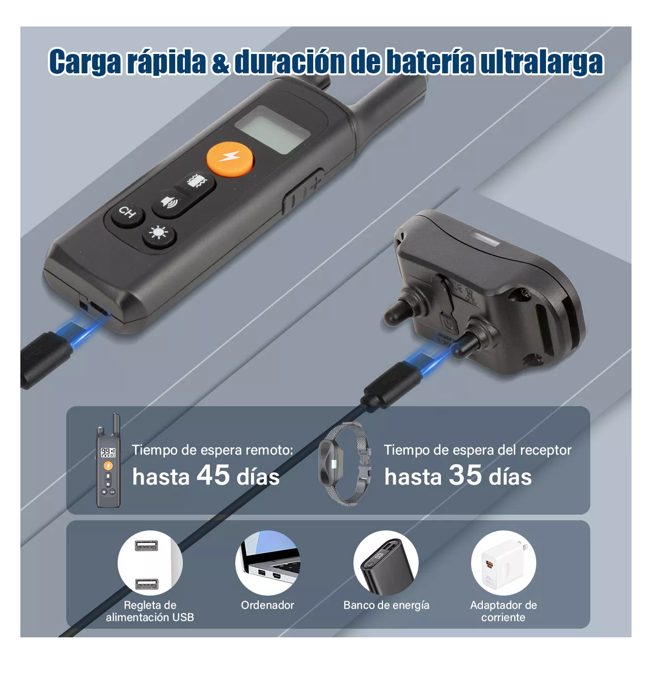 Foto 3 pulgar | Collar Antiladridos Eléctrico para Perros con Control Remoto