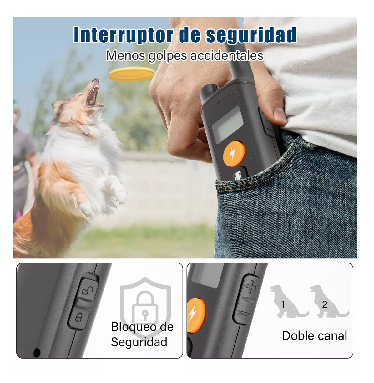 Foto 6 pulgar | Collar Antiladridos Eléctrico para Perros con Control Remoto