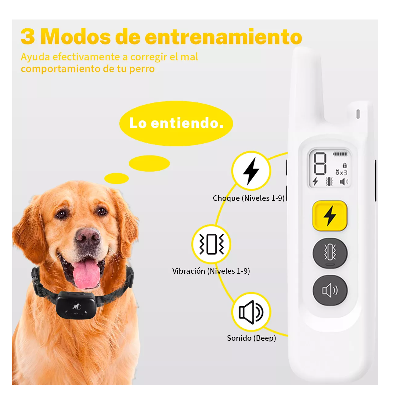 Foto 4 pulgar | Collar de Adiestramiento Eléctrico para Perros 2 Piezas