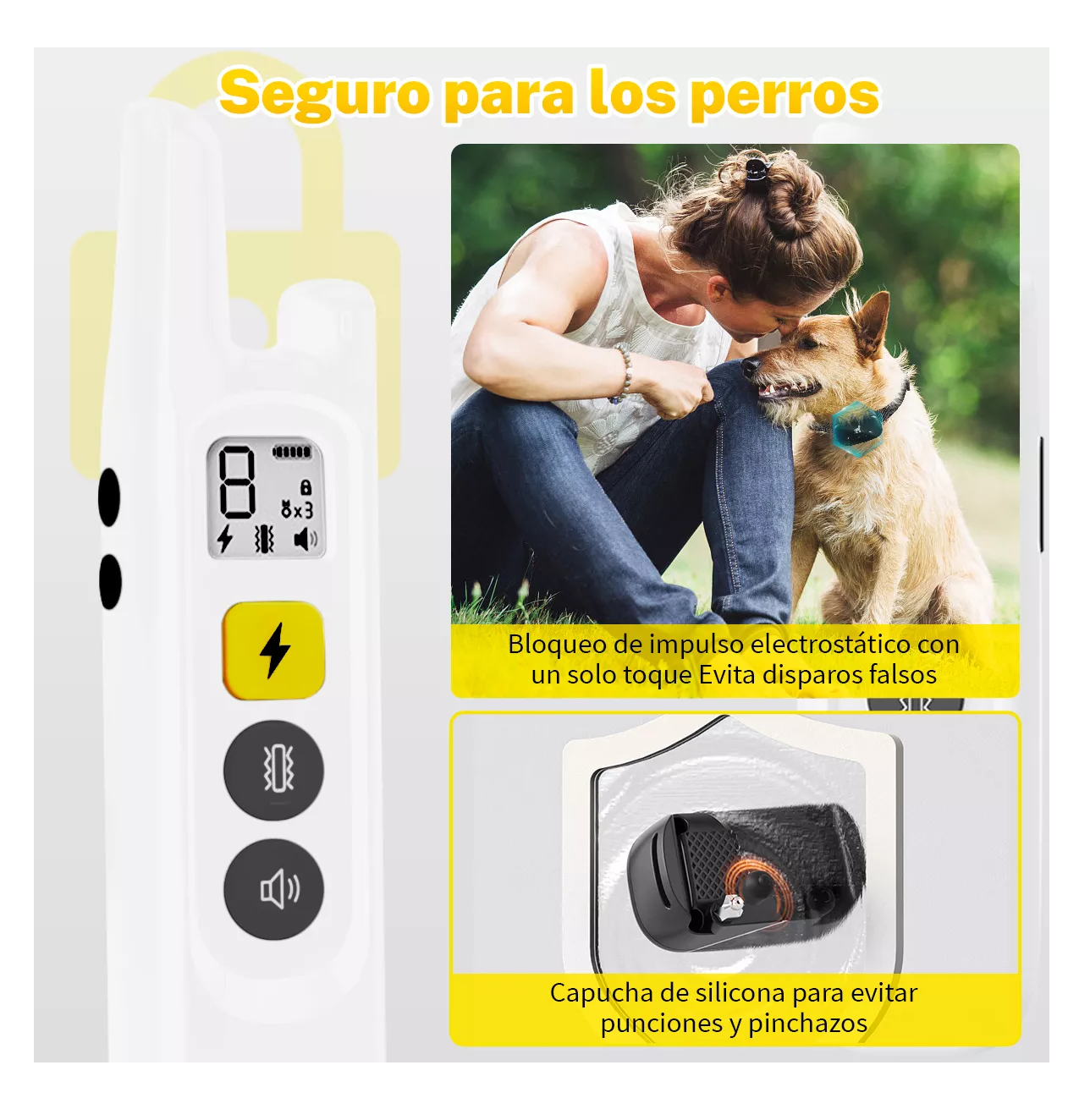 Foto 5 pulgar | Collar de Adiestramiento Eléctrico para Perros 2 Piezas