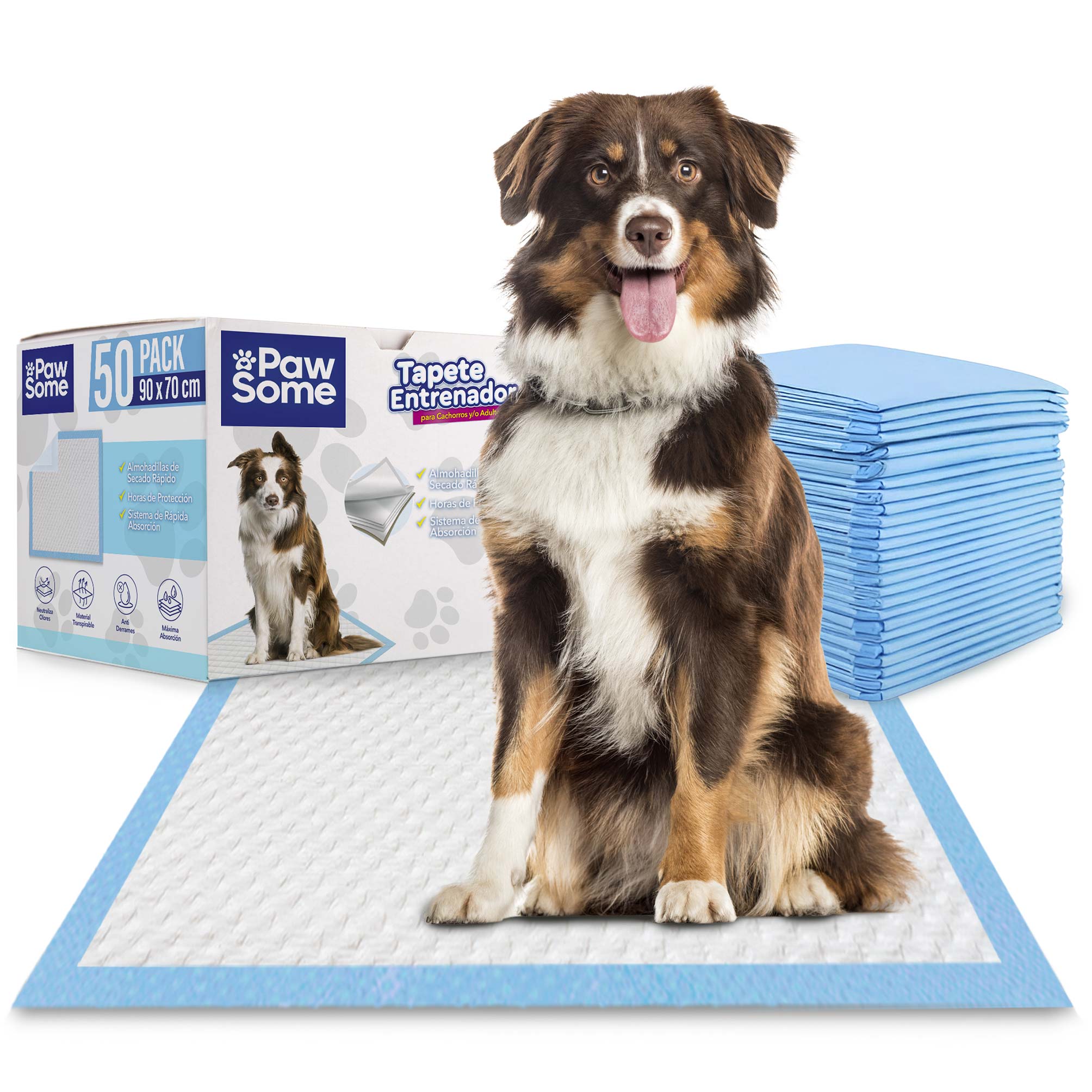 Foto 2 pulgar | Magma Life Tapete Entrenador Para Perro 70 X 90 Cm, 50 Almohadillas Desechables Para Mascota Súper Absorbentes