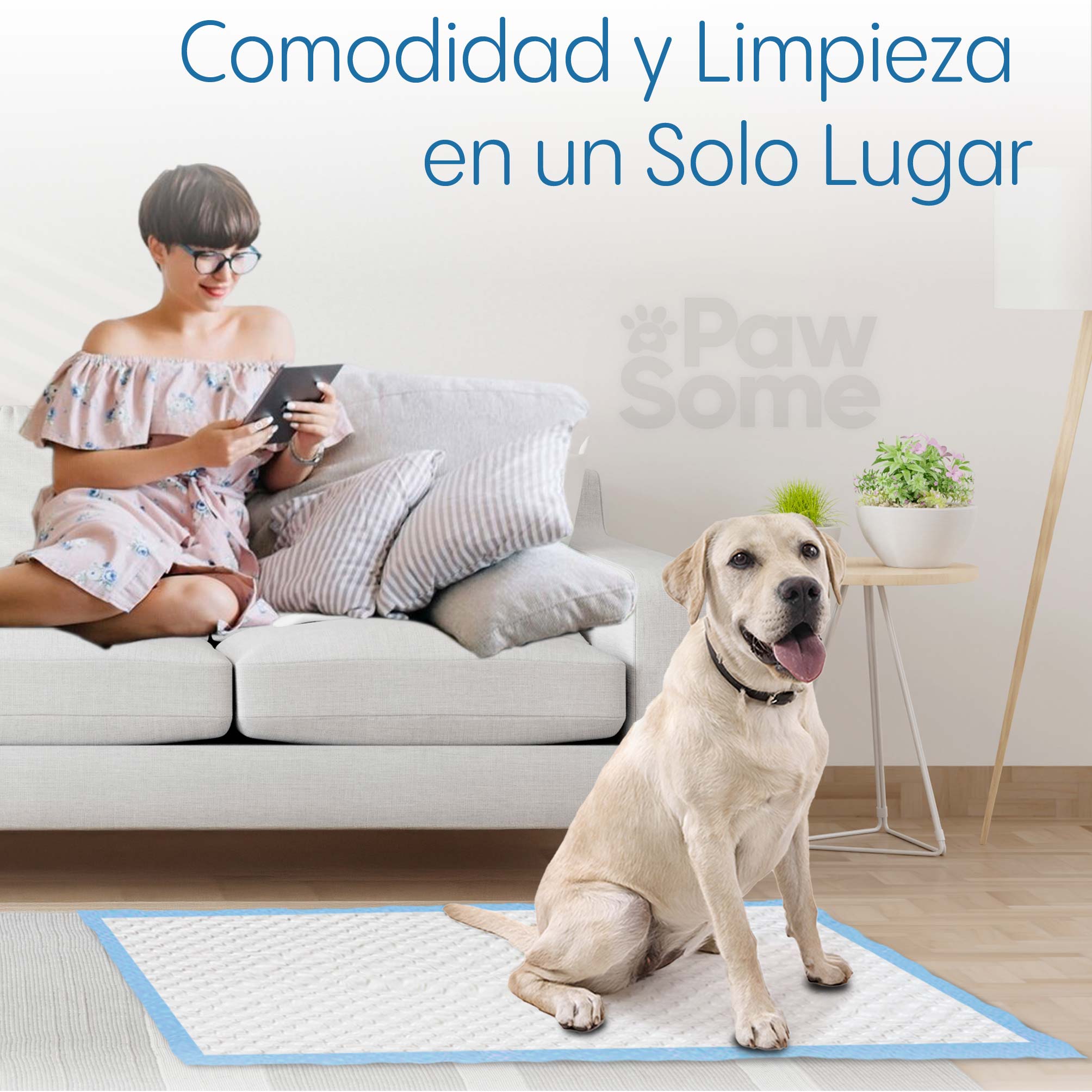 Foto 6 pulgar | Magma Life Tapete Entrenador Para Perro 70 X 90 Cm, 50 Almohadillas Desechables Para Mascota Súper Absorbentes