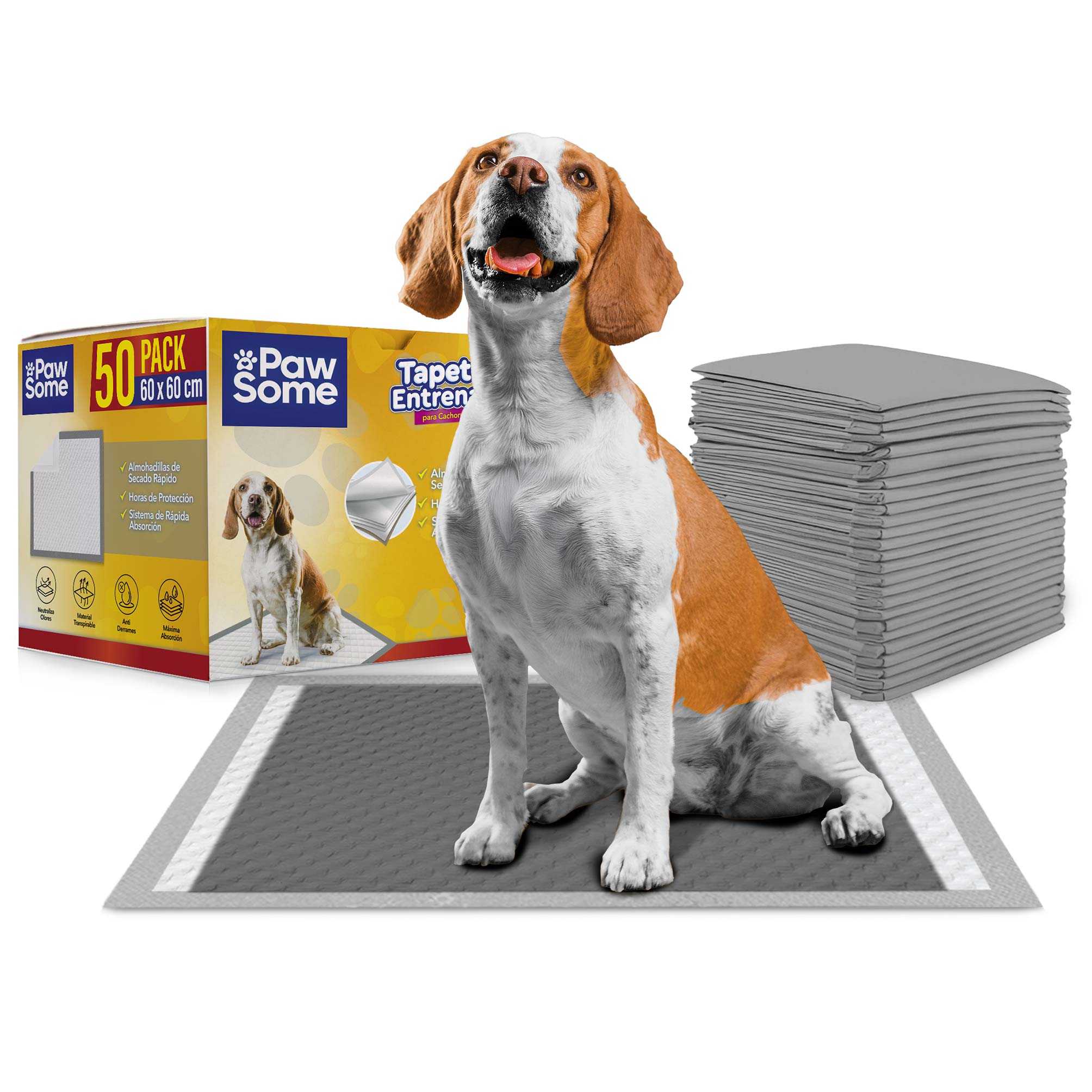 Foto 2 pulgar | Magma Life Tapete Entrenador Para Perro 60x60cm, 50 Almohadillas Desechables Para Mascota Súper Absorbentes Anti