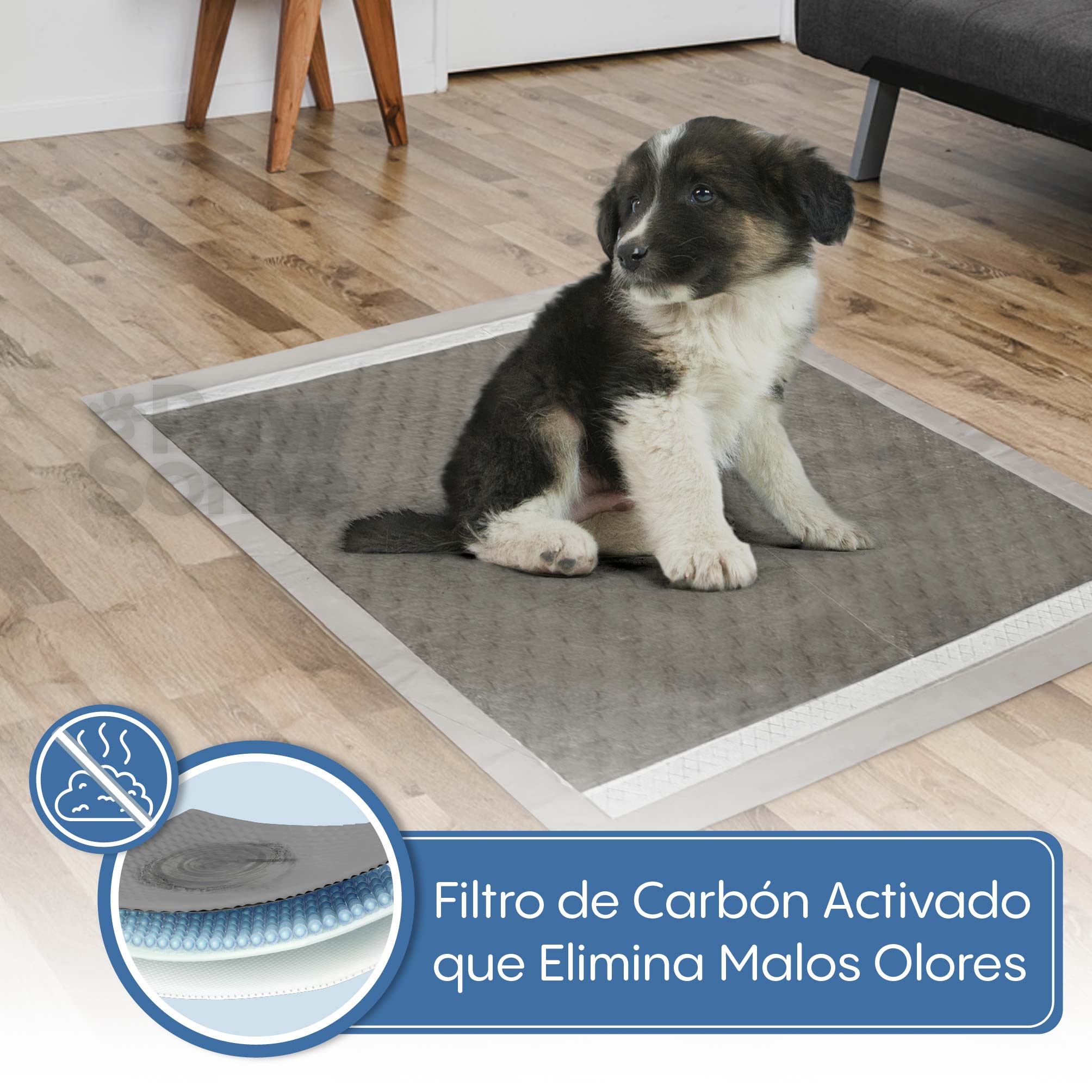 Foto 3 pulgar | Magma Life Tapete Entrenador Para Perro 60x60cm, 50 Almohadillas Desechables Para Mascota Súper Absorbentes Anti