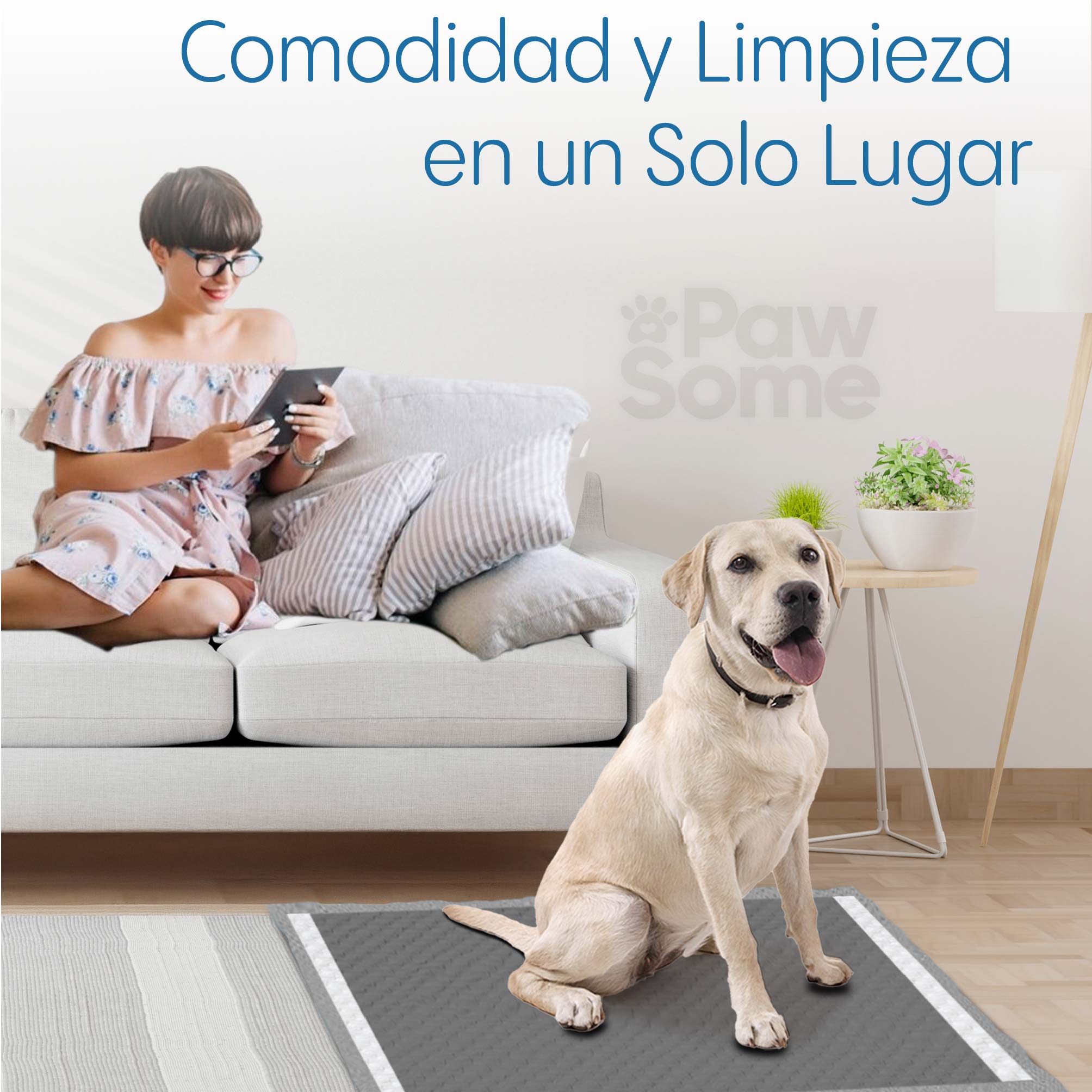 Foto 7 pulgar | Magma Life Tapete Entrenador Para Perro 60x60cm, 50 Almohadillas Desechables Para Mascota Súper Absorbentes Anti