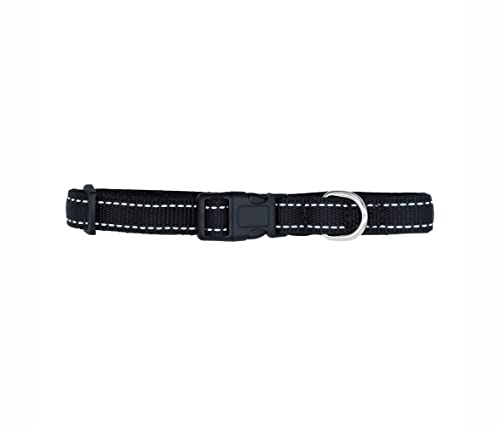 A Pets Life Collar Reflejante Con Interior De Neopreno Acolchonado Para Perro, Talla S. (negro)