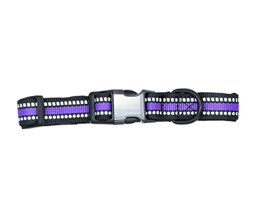 Foto 2 pulgar | A Pets Life Collar Con Banda Reflectiva Para Perro (grande, Morado Fluorescente)