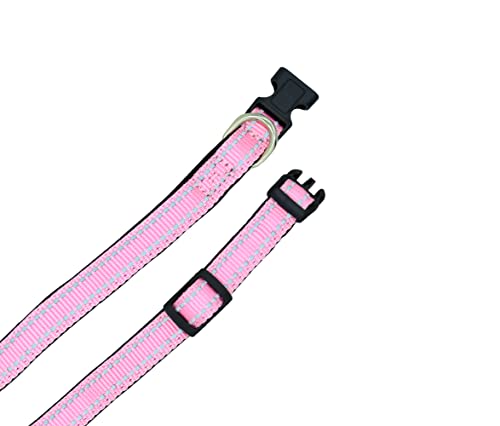 Foto 5 pulgar | A Pets Life Collar Reflejante Con Interior De Neopreno Acolchonado Para Perro, Talla S. (rosa)