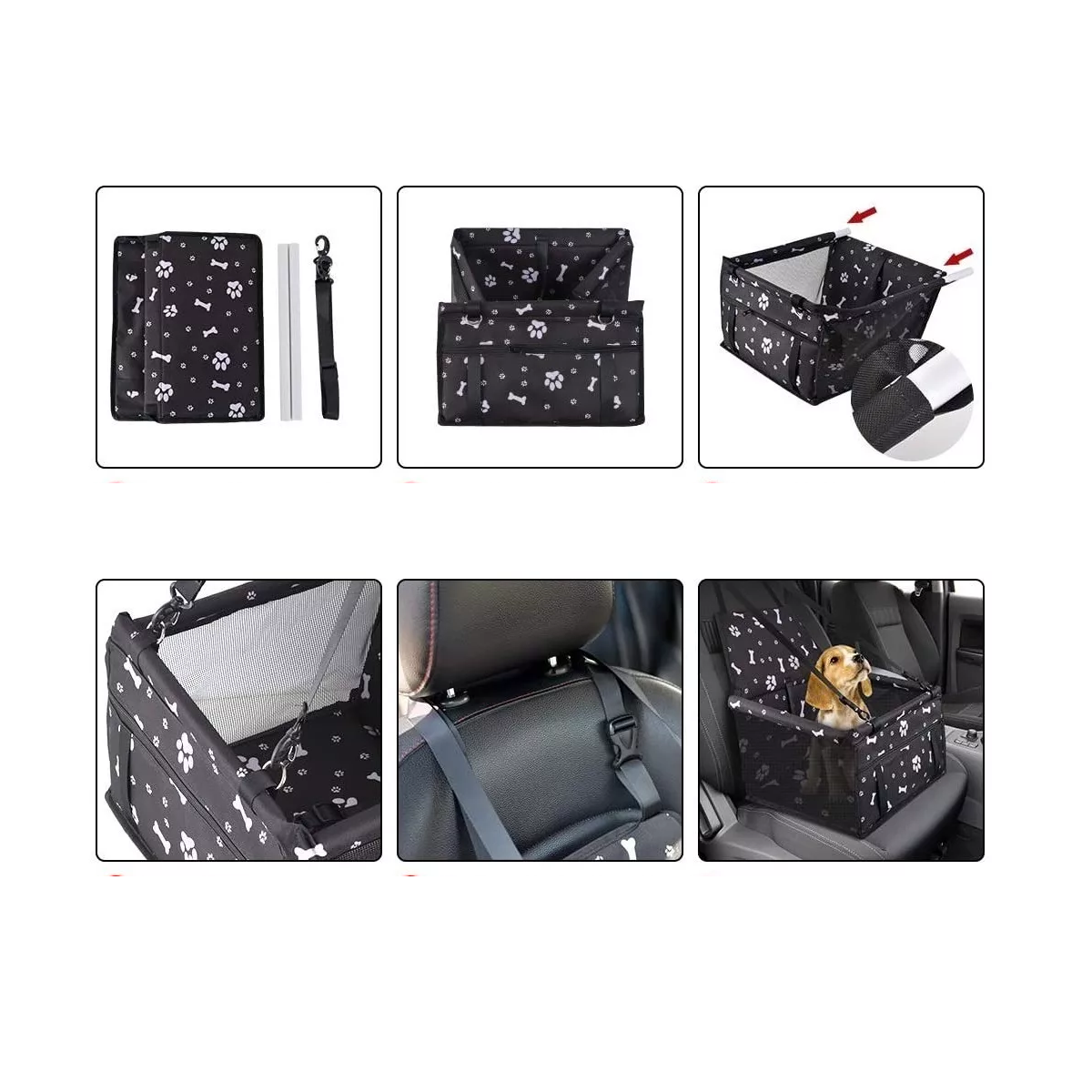 Foto 3 pulgar | Asiento de Seguridad para Mascotas Eo Safe Imports Esi-11646 Negro