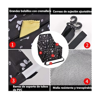 Foto 2 | Silla De Coche Adecuada Para Perro Y Gato Eo Safe Imports Esi-14500 Negro