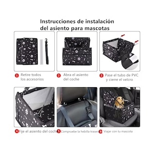 Foto 3 | Silla De Coche Adecuada Para Perro Y Gato Eo Safe Imports Esi-14500 Negro