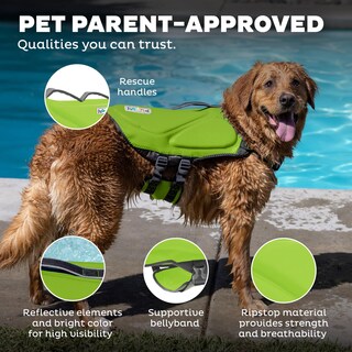 Foto 5 | Chaleco Salvavidas Para Perro Outward Hound Dawson, Verde, Talla L - Venta Internacional.