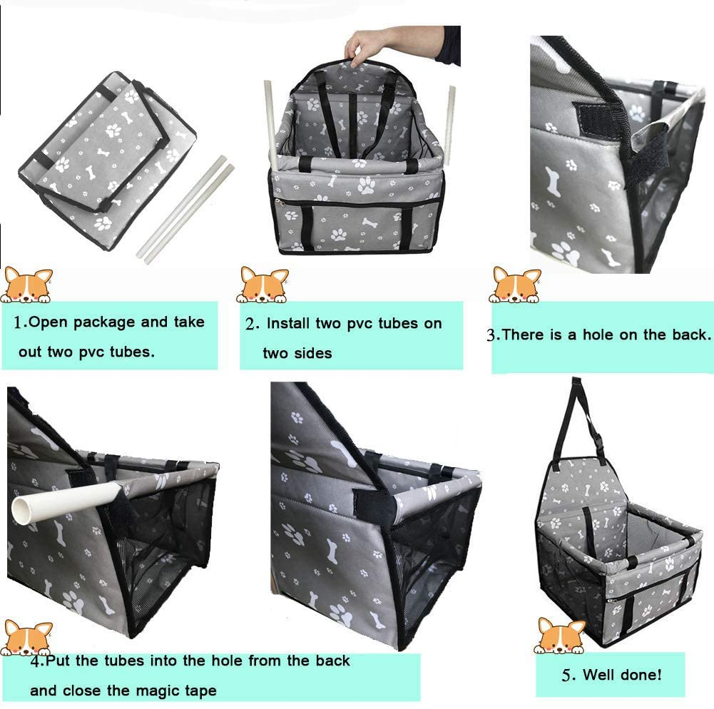 Foto 6 pulgar | Asiento De Coche Booster Jieyou Para Perros, Gatos, Mascotas Pequeñas, Impermeables - Venta Internacional.