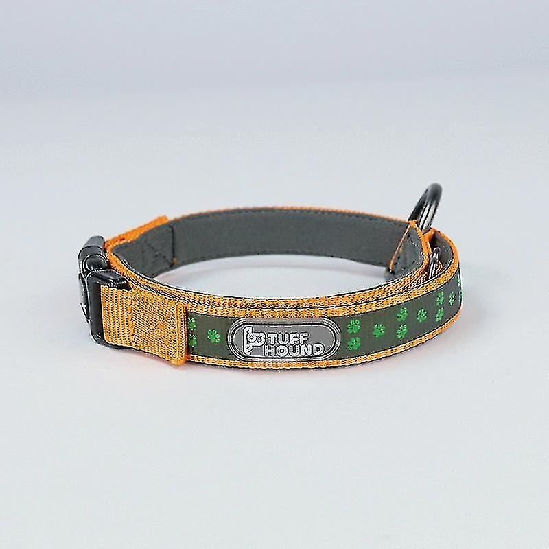 Foto 2 pulgar | Collar Reflectante Nocturno Tuffhound Con Correa Para Perros, Talla L, Naranja - Venta Internacional.