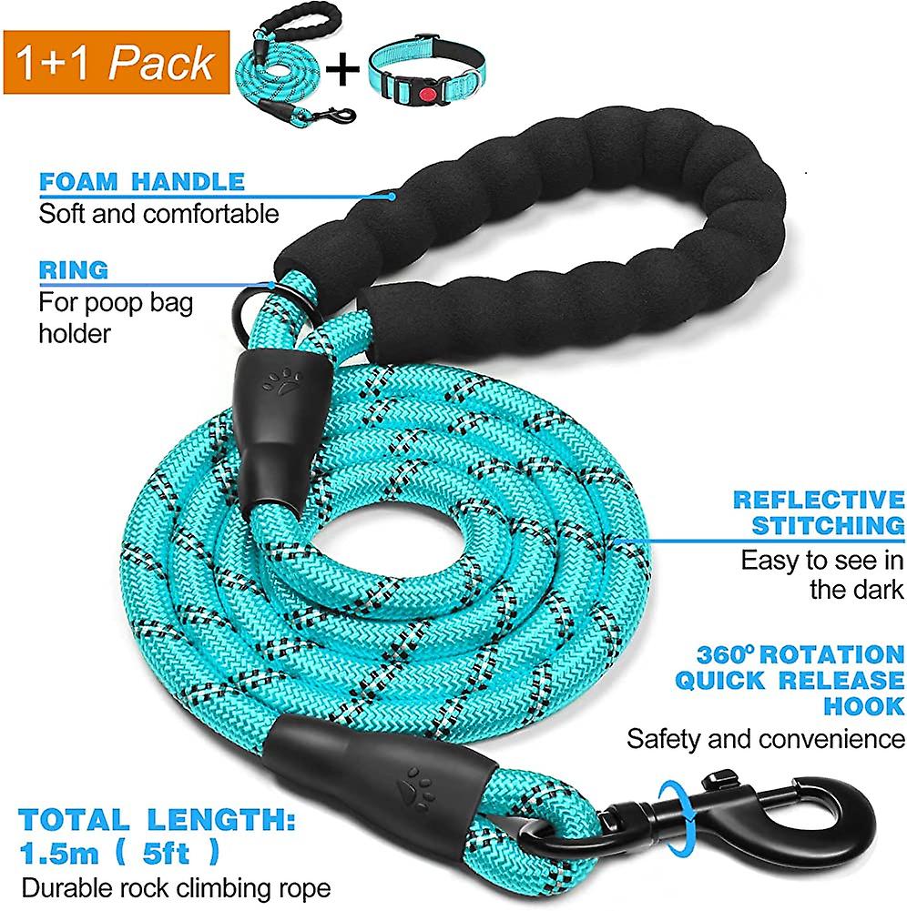 Foto 4 pulgar | Collar Para Perro Acolchado Reflectante Con Neopreno Suave Haapaw +1,5 M L - Venta Internacional.