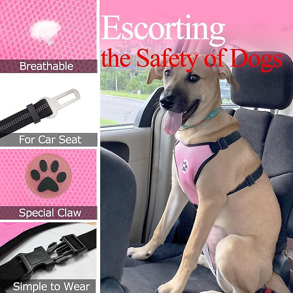 Juego De Arneses De Coche Para Perros Huoguo, Sin Tirones, Con Cinturones De Seguridad Para Coches - Venta Internaciona