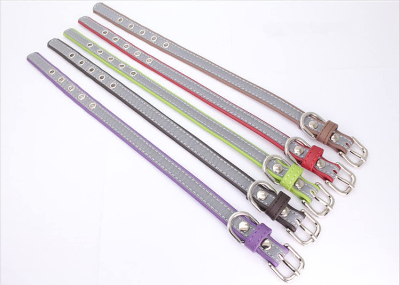Foto 4 pulgar | Set De Collar Y Correa Reflectantes Para Mascotas Y Perros, Microfibra Jieyou - Venta Internacional.