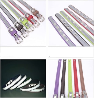 Foto 4 | Set De Collar Y Correa Reflectantes Para Mascotas Y Perros, Microfibra Jieyou - Venta Internacional.