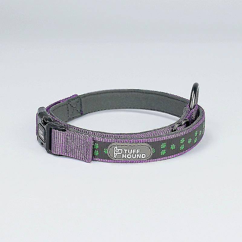 Foto 2 pulgar | Collar Reflectante Tuffhound Pet Night Con Correa Para Perro, Color Morado, S - Venta Internacional.