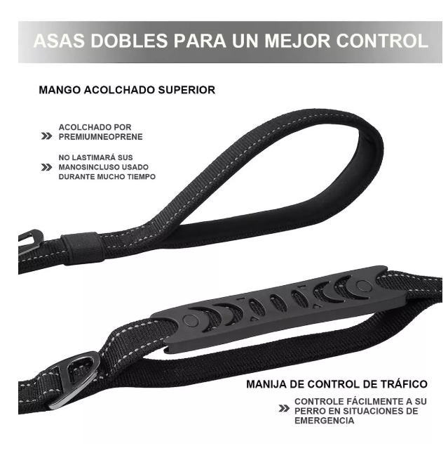 Foto 4 pulgar | Correa Xtellar Cinturón De Seguridad Para Perro Grande Reflectante  Modelo Negro