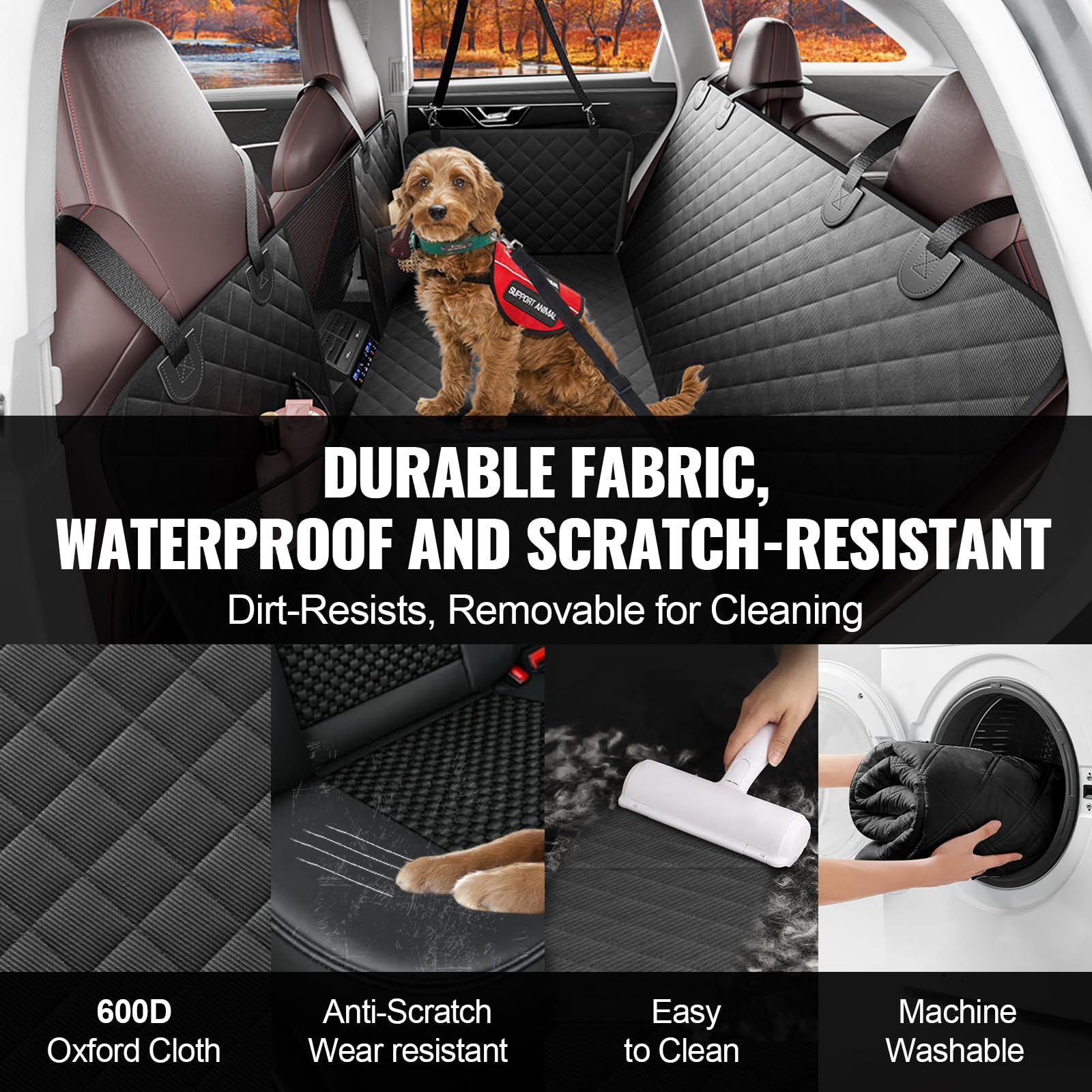 Foto 6 pulgar | Extensor De Asiento Trasero Para Perros Vevor, Funda De Asiento De Coche Con Fondo Duro - Venta Internacional.