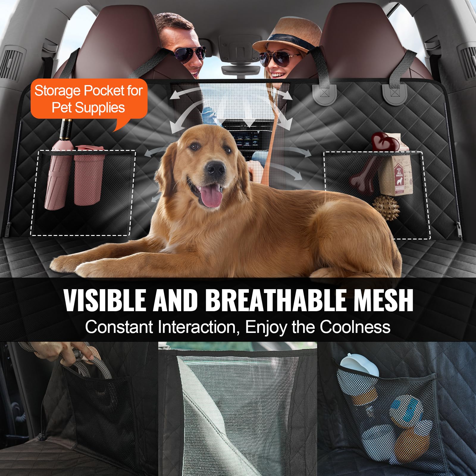 Foto 7 pulgar | Extensor De Asiento Trasero Para Perros Vevor, Funda De Asiento De Coche Con Fondo Duro - Venta Internacional.