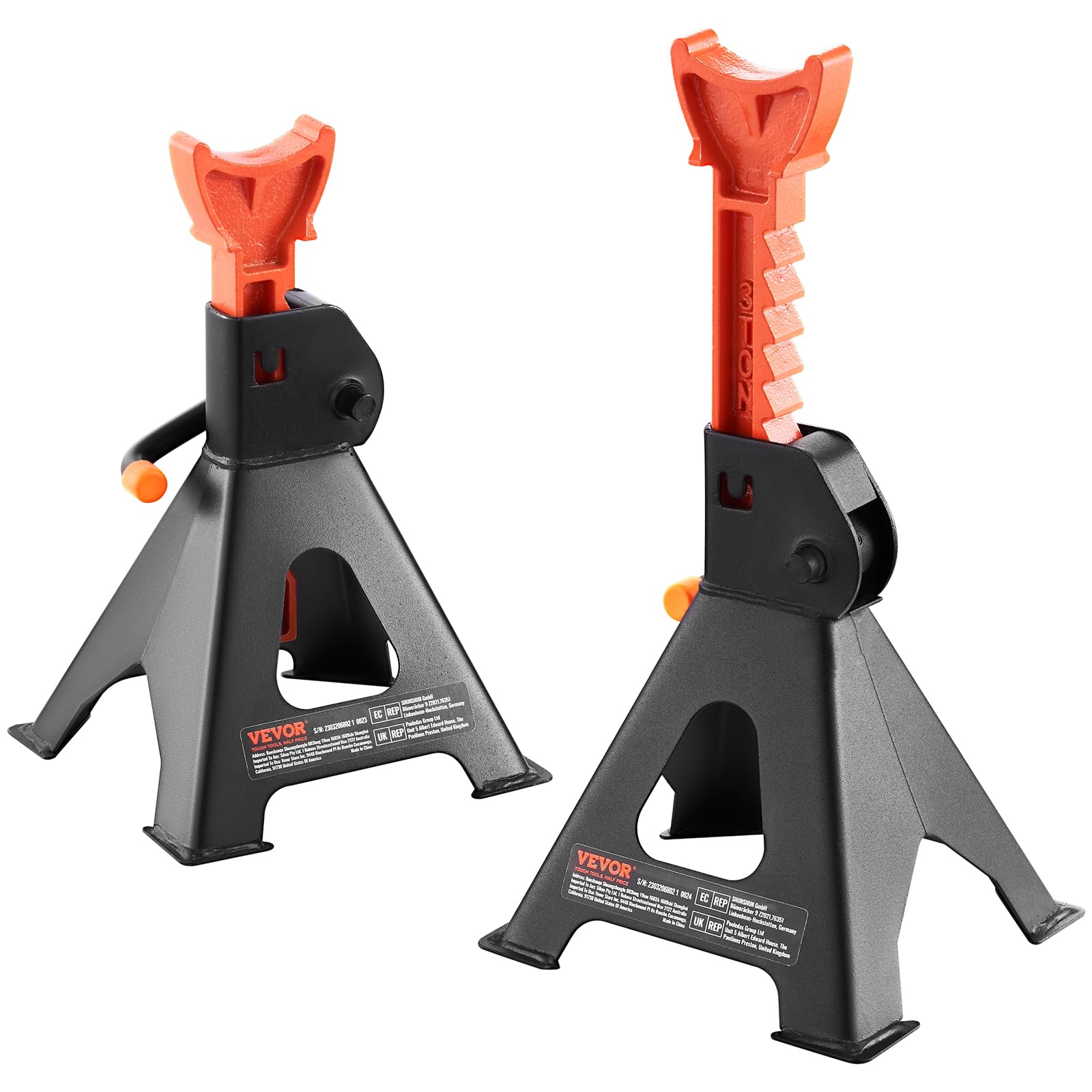 Foto 2 pulgar | Jack Stands Vevor De 3 Toneladas (6.000 Libras) De Capacidad Para Coche - Venta Internacional.