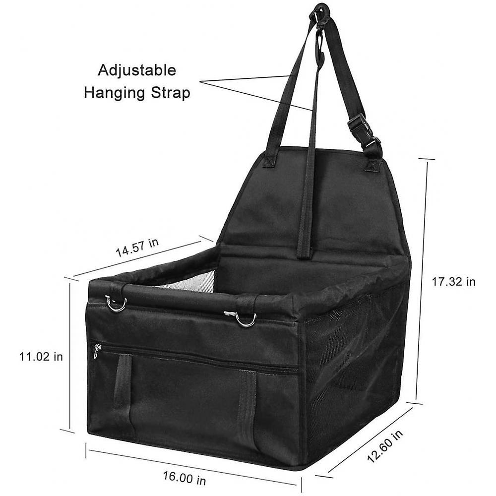 Foto 3 pulgar | Asiento Elevador De Coche Para Perro Y Gato Reforzado Con Correa Con Clip, Color Negro - Venta Internacional.
