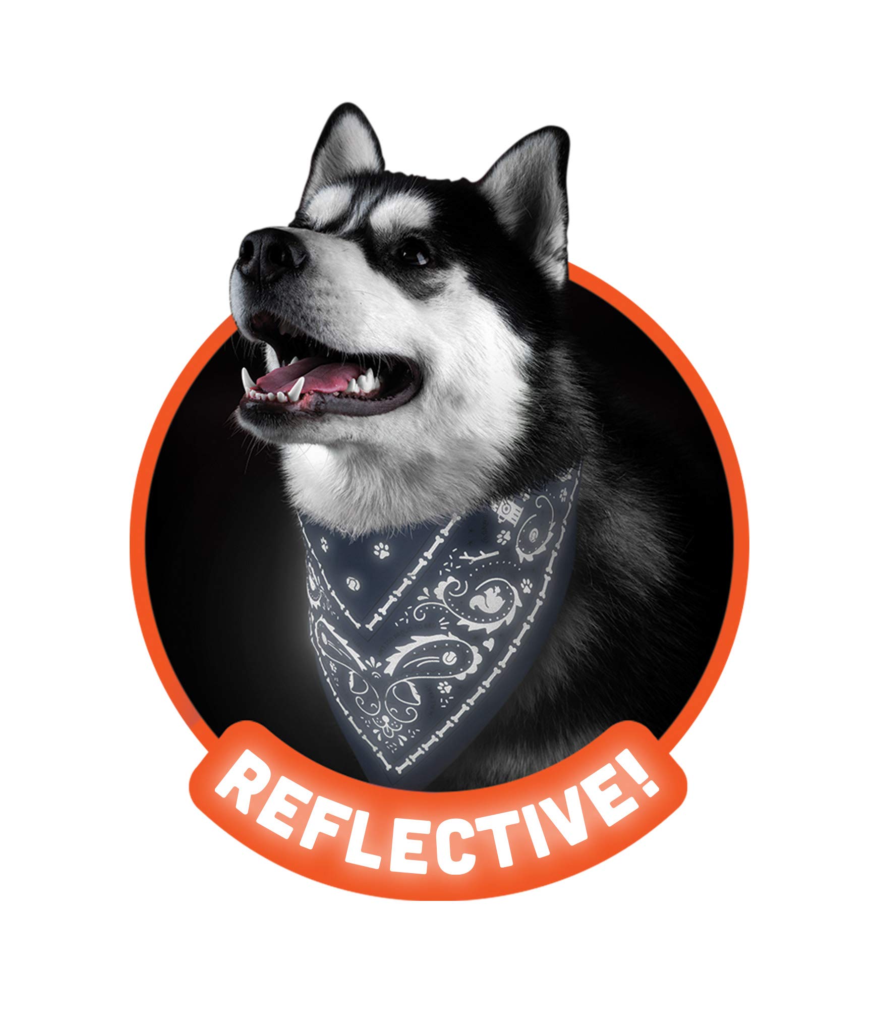 Foto 4 pulgar | Bandana Para Perro Genuina Fred Howligans, Tamaño Pequeño, Azul Marino, Reflectante - Venta Internacional.