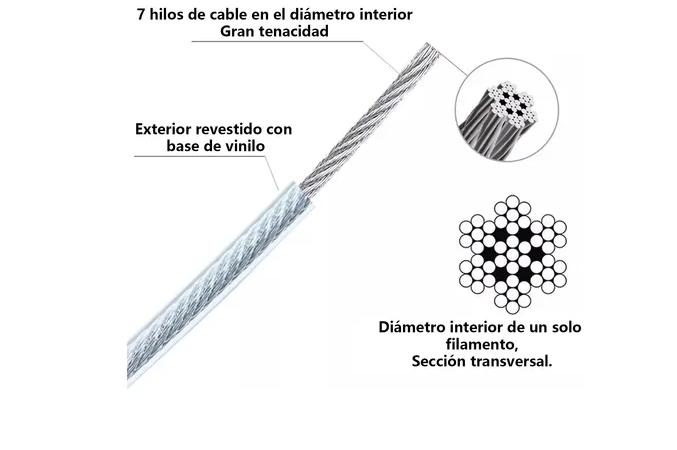 Foto 4 pulgar | Correa Xtellar De Acero Premium Para Perros Grandes  5m  Extra Reforzada