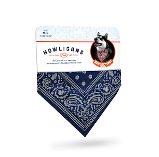 Foto 4 | Bandana Para Perro Genuina Fred Howligans Reflectante Tamaño Grande Azul Marino - Venta Internacional.
