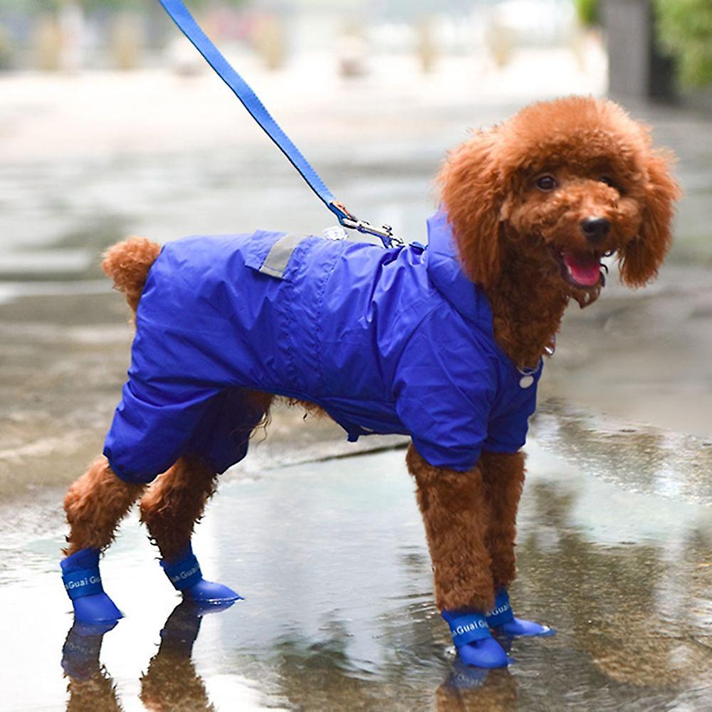 Foto 2 pulgar | Zapatos De Lluvia Para Mascotas Huoguo Botas Antideslizantes De Silicona Para Perros Y  - Venta Internacional.