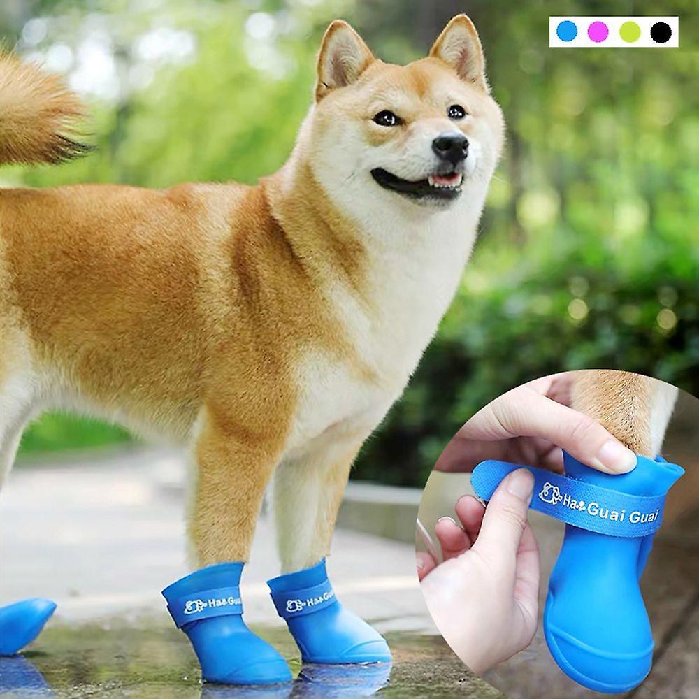 Foto 4 pulgar | Zapatos De Lluvia Para Mascotas Huoguo Botas Antideslizantes De Silicona Para Perros Y  - Venta Internacional.
