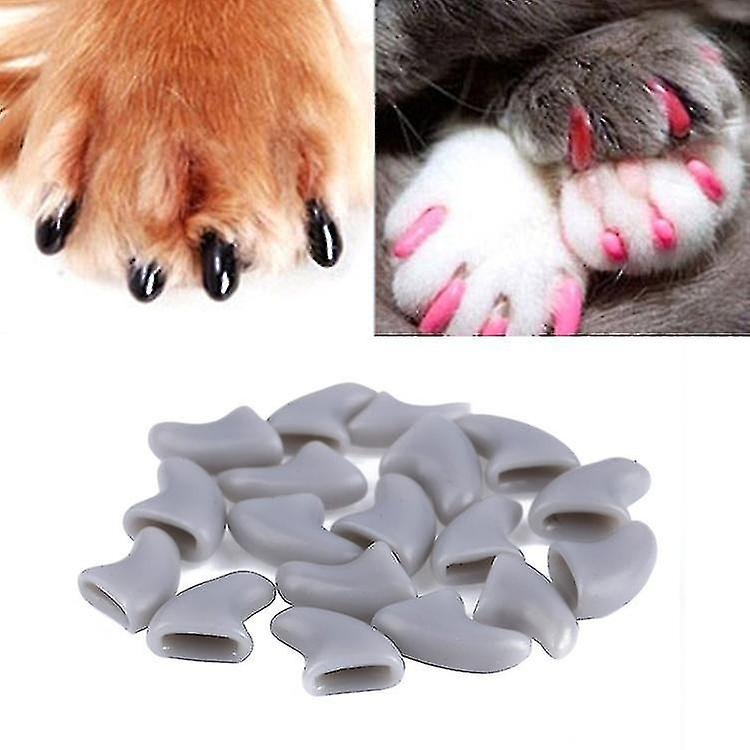 Protector De Uñas Suave De Silicona Huoguo Cat Caps, 20 Unidades - Venta Internacional.